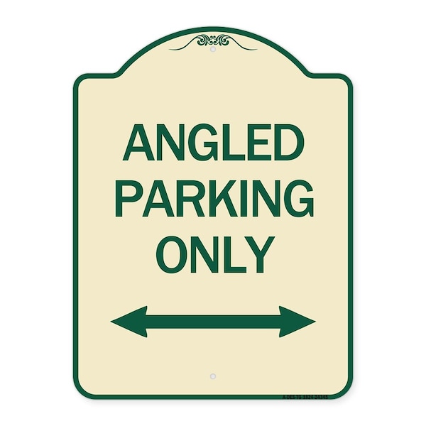Signmission Angle Parking W/ Bidirectional Arrow Heavy-Gauge Aluminum Sign, 24" x 18", TG-1824-24345 A-DES-TG-1824-24345 - main